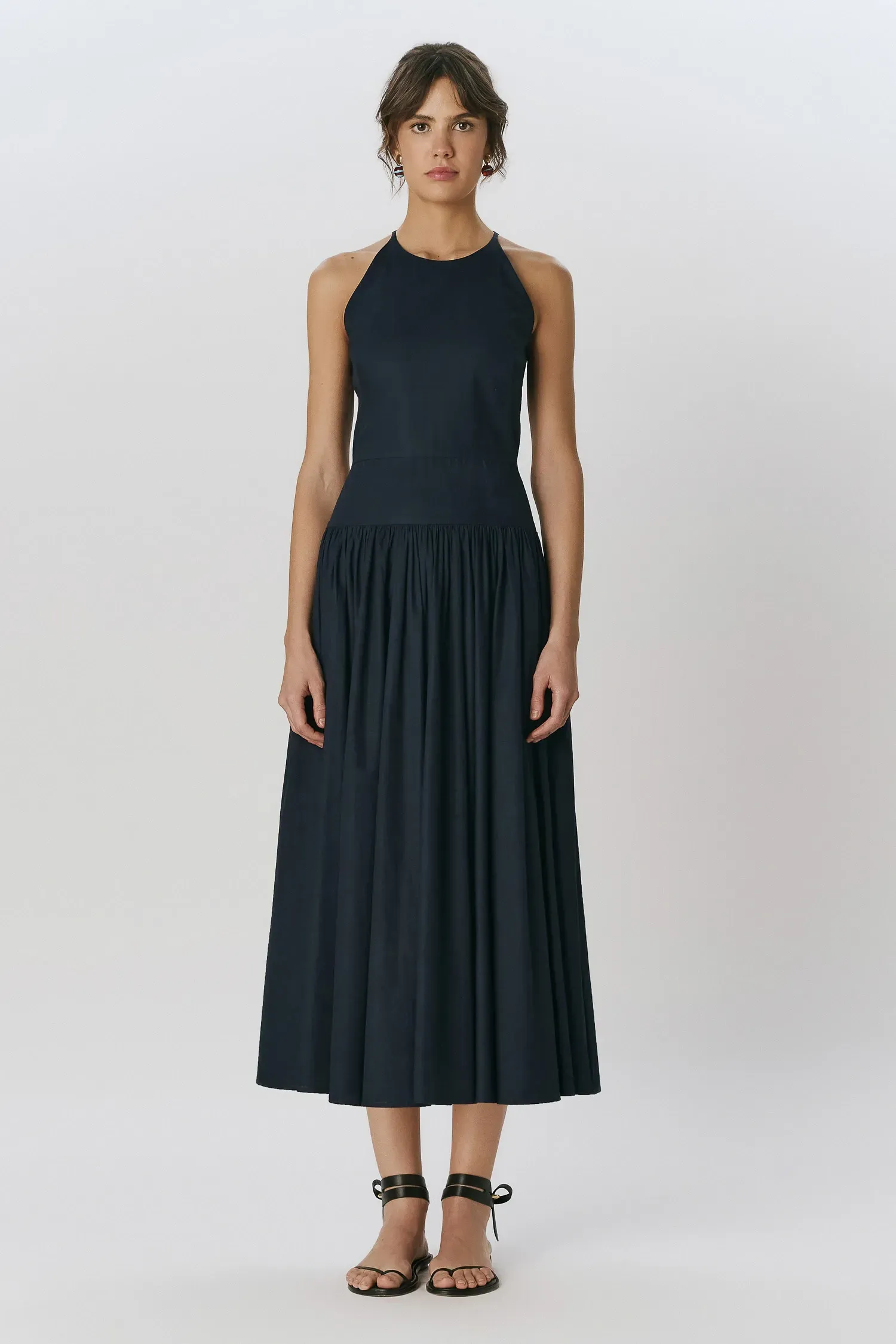 1-VC39005_VESTIDO_MIDI_DECOTE_ALTO_FRANZIDO_MARINHO_ANDREAMARQUES